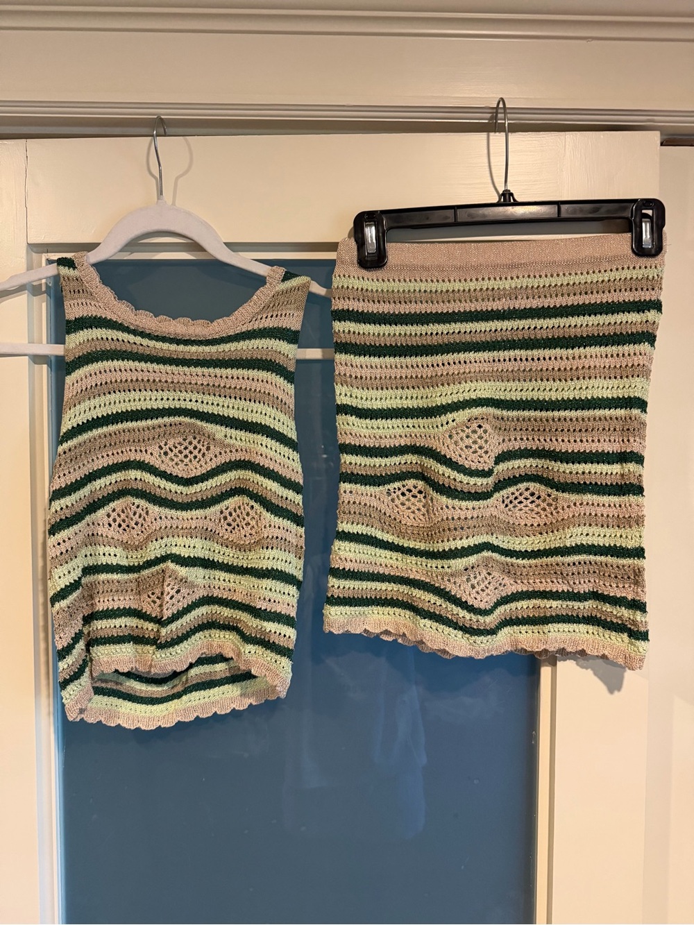 Princess Polly Crochet Stripe Tank & Skirt Set